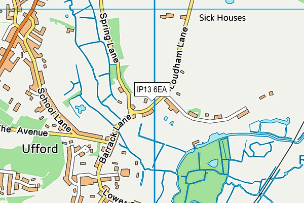 IP13 6EA map - OS VectorMap District (Ordnance Survey)