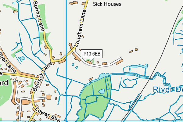 IP13 6EB map - OS VectorMap District (Ordnance Survey)