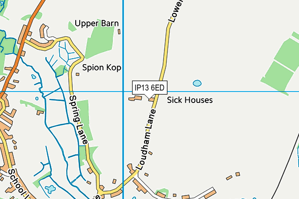 IP13 6ED map - OS VectorMap District (Ordnance Survey)