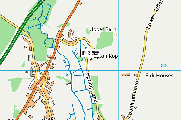 IP13 6EF map - OS VectorMap District (Ordnance Survey)