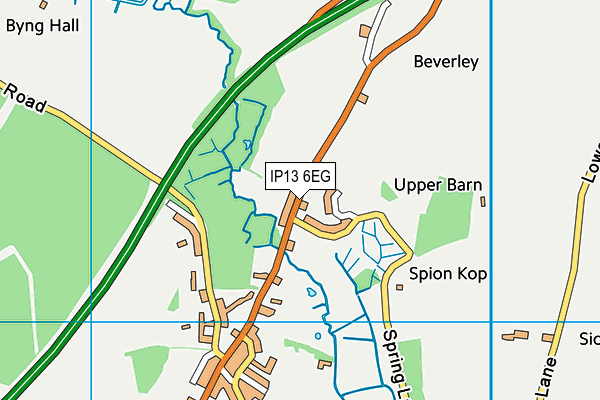 IP13 6EG map - OS VectorMap District (Ordnance Survey)