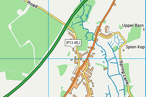 IP13 6EJ map - OS VectorMap District (Ordnance Survey)