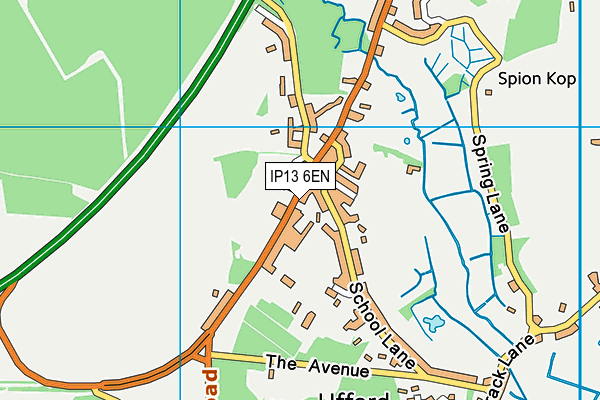IP13 6EN map - OS VectorMap District (Ordnance Survey)