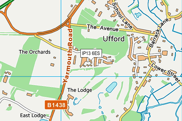 IP13 6ES map - OS VectorMap District (Ordnance Survey)