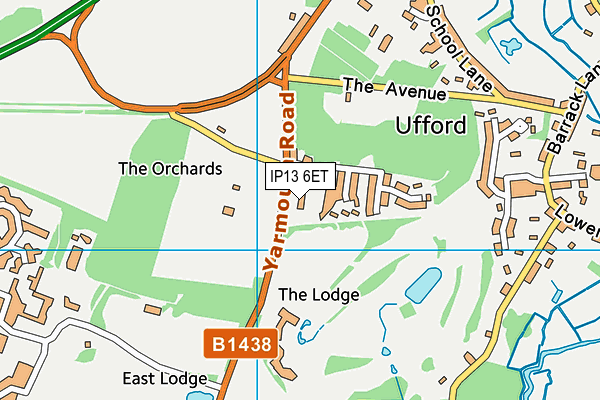 IP13 6ET map - OS VectorMap District (Ordnance Survey)