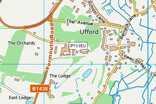 IP13 6EU map - OS VectorMap District (Ordnance Survey)