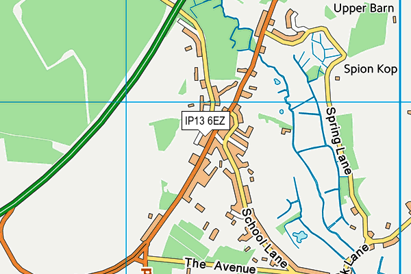 IP13 6EZ map - OS VectorMap District (Ordnance Survey)