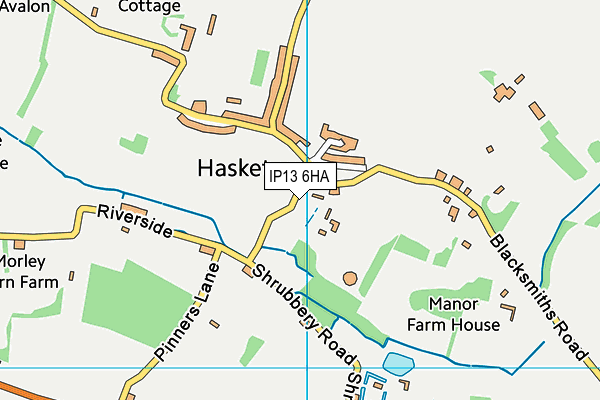 IP13 6HA map - OS VectorMap District (Ordnance Survey)