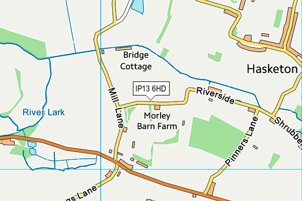 IP13 6HD map - OS VectorMap District (Ordnance Survey)