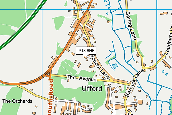 IP13 6HF map - OS VectorMap District (Ordnance Survey)