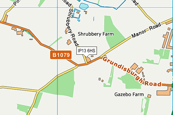 IP13 6HS map - OS VectorMap District (Ordnance Survey)