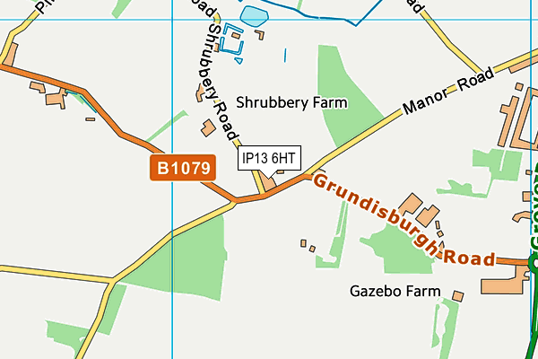 IP13 6HT map - OS VectorMap District (Ordnance Survey)