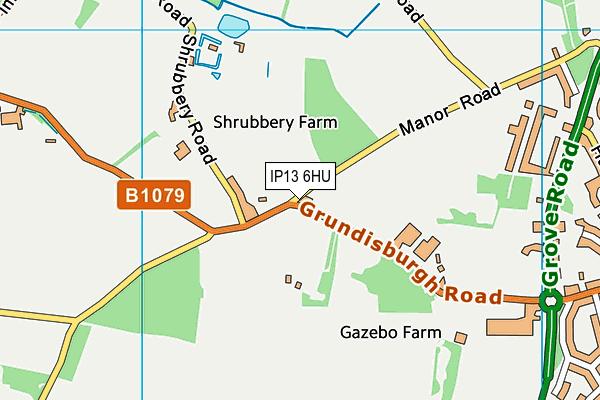 IP13 6HU map - OS VectorMap District (Ordnance Survey)