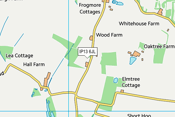 IP13 6JL map - OS VectorMap District (Ordnance Survey)