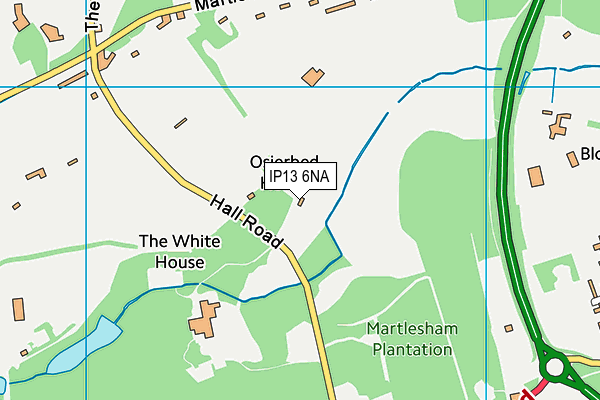 IP13 6NA map - OS VectorMap District (Ordnance Survey)