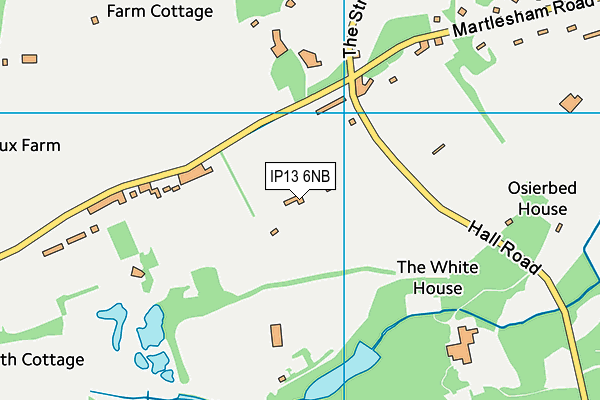 IP13 6NB map - OS VectorMap District (Ordnance Survey)