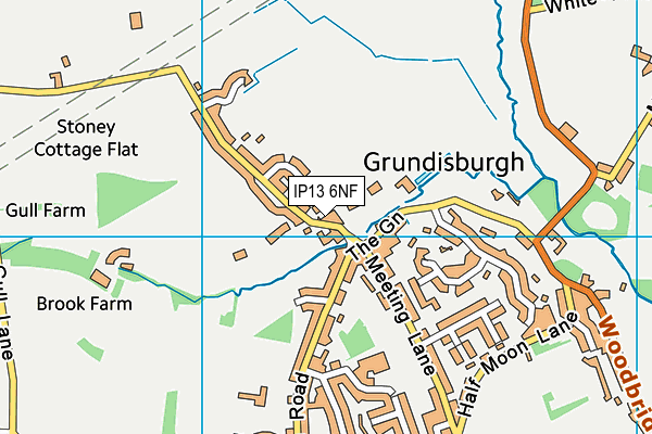 IP13 6NF map - OS VectorMap District (Ordnance Survey)