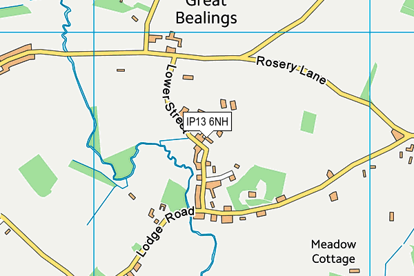 IP13 6NH map - OS VectorMap District (Ordnance Survey)