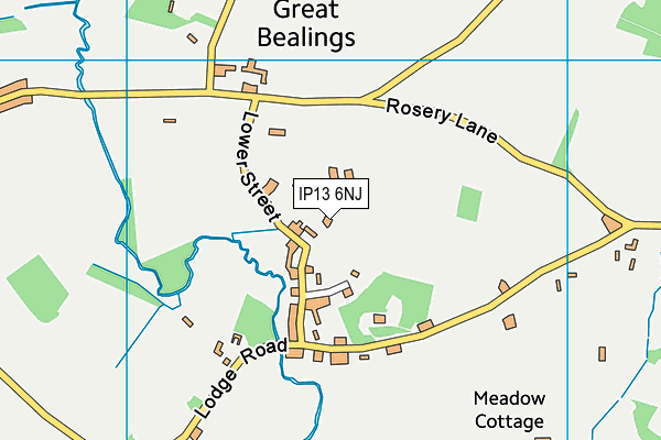 IP13 6NJ map - OS VectorMap District (Ordnance Survey)