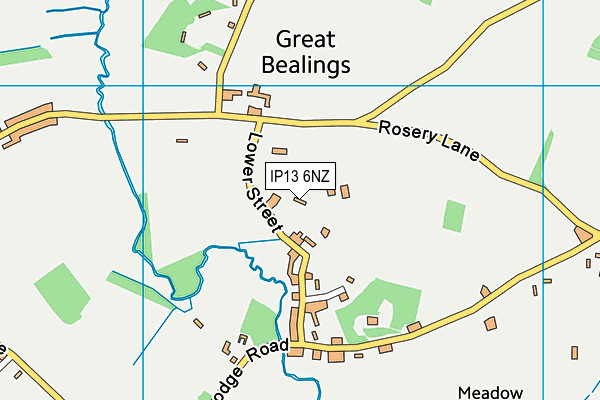 IP13 6NZ map - OS VectorMap District (Ordnance Survey)