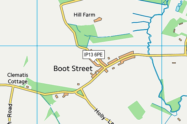 IP13 6PE map - OS VectorMap District (Ordnance Survey)