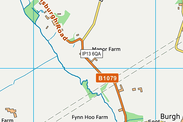 IP13 6QA map - OS VectorMap District (Ordnance Survey)