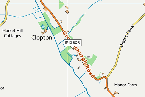 IP13 6QB map - OS VectorMap District (Ordnance Survey)