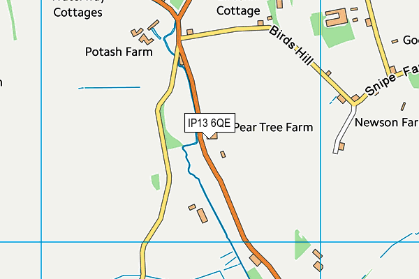 IP13 6QE map - OS VectorMap District (Ordnance Survey)