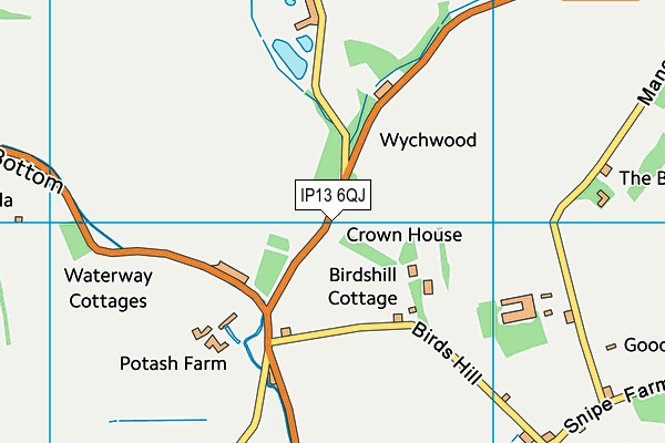 IP13 6QJ map - OS VectorMap District (Ordnance Survey)