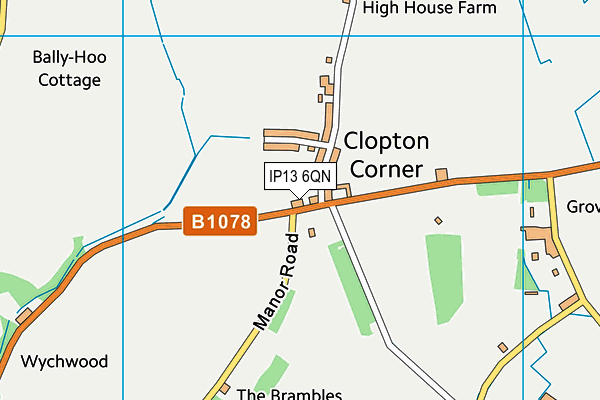 IP13 6QN map - OS VectorMap District (Ordnance Survey)