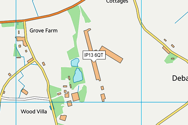 IP13 6QT map - OS VectorMap District (Ordnance Survey)