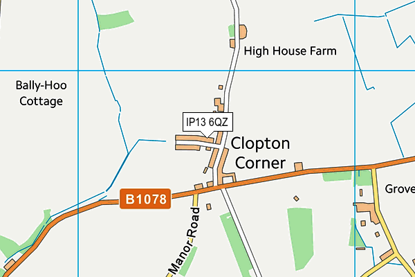 IP13 6QZ map - OS VectorMap District (Ordnance Survey)