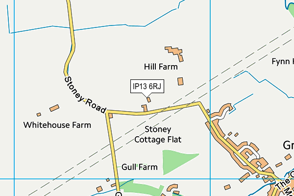 IP13 6RJ map - OS VectorMap District (Ordnance Survey)