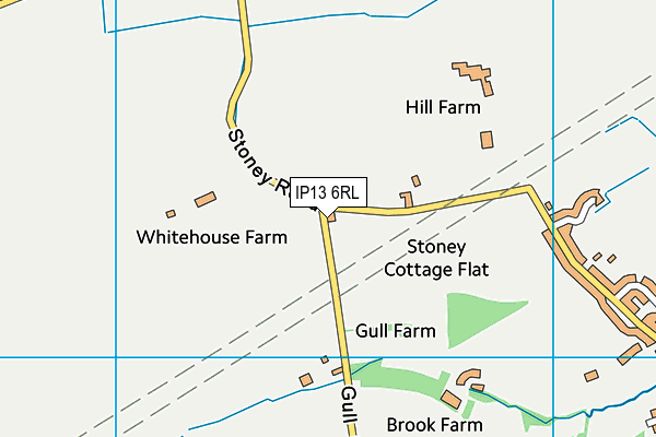 IP13 6RL map - OS VectorMap District (Ordnance Survey)