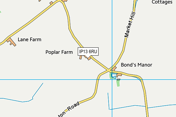 IP13 6RU map - OS VectorMap District (Ordnance Survey)