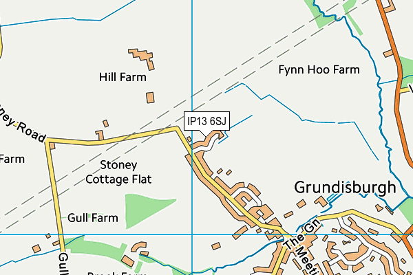 IP13 6SJ map - OS VectorMap District (Ordnance Survey)