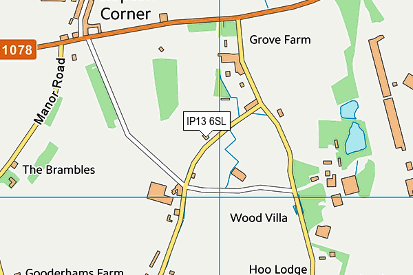 IP13 6SL map - OS VectorMap District (Ordnance Survey)