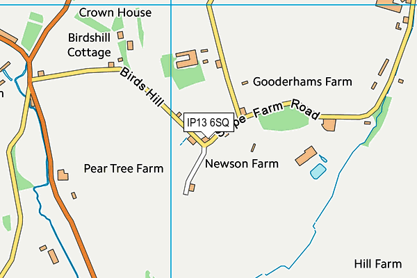 IP13 6SQ map - OS VectorMap District (Ordnance Survey)