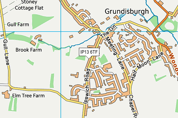 IP13 6TF map - OS VectorMap District (Ordnance Survey)