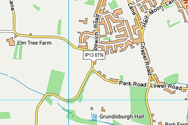 IP13 6TN map - OS VectorMap District (Ordnance Survey)