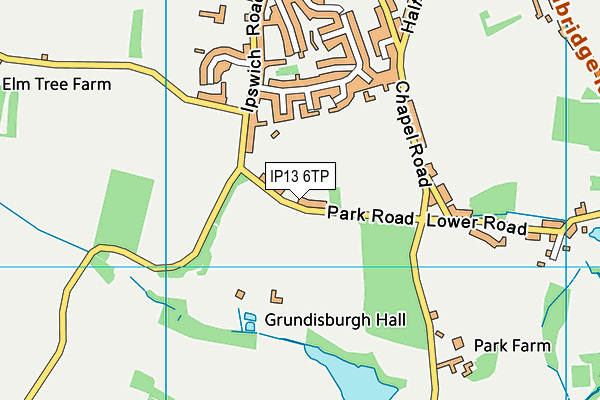 IP13 6TP map - OS VectorMap District (Ordnance Survey)