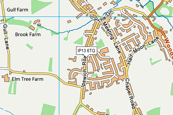 IP13 6TQ map - OS VectorMap District (Ordnance Survey)