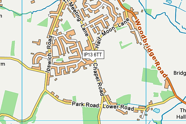 IP13 6TT map - OS VectorMap District (Ordnance Survey)