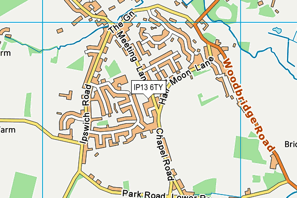 IP13 6TY map - OS VectorMap District (Ordnance Survey)