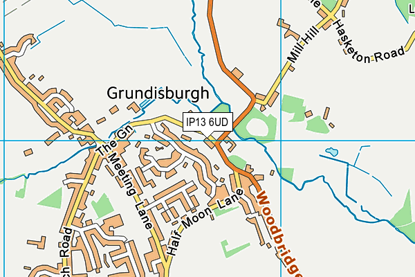 IP13 6UD map - OS VectorMap District (Ordnance Survey)