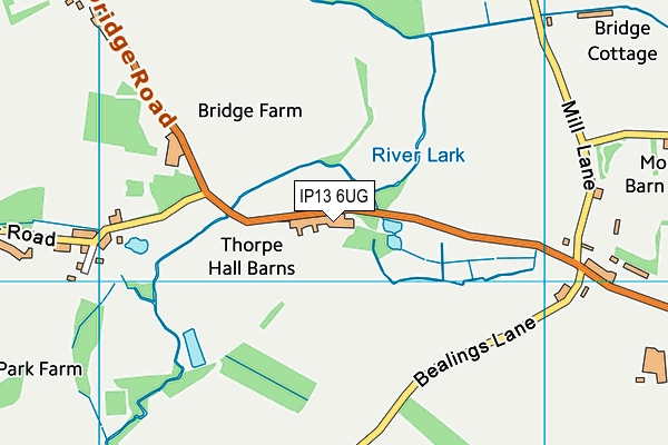IP13 6UG map - OS VectorMap District (Ordnance Survey)