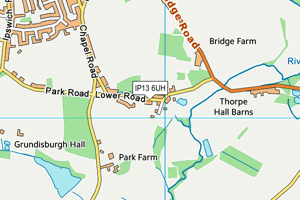 IP13 6UH map - OS VectorMap District (Ordnance Survey)