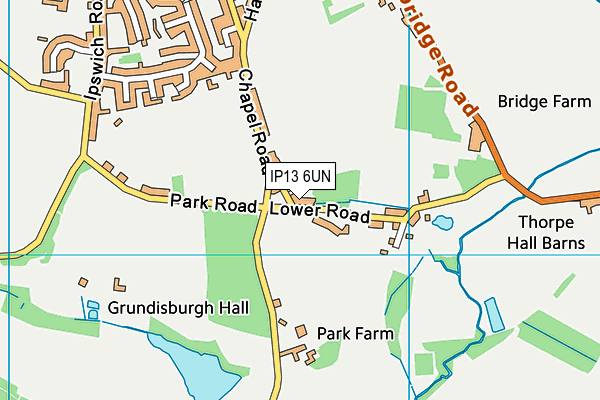 IP13 6UN map - OS VectorMap District (Ordnance Survey)