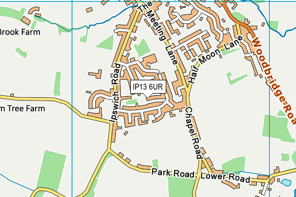 IP13 6UR map - OS VectorMap District (Ordnance Survey)
