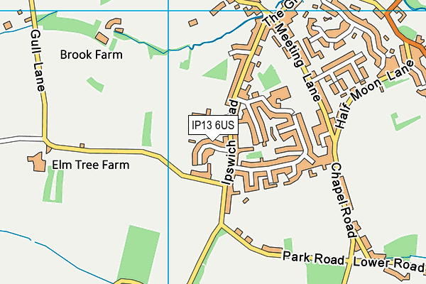 IP13 6US map - OS VectorMap District (Ordnance Survey)